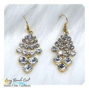 Gold Crystal Earrings
